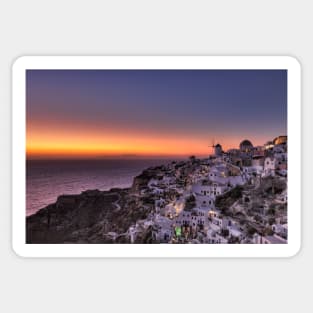 Oia Sunset in Santorini, Greece Sticker